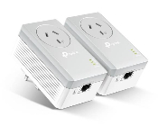 TPLink TL-PA4010P KIT Av600 Ac Pass Through Starter Kit With Intergrated Power Socket,- 3Yr